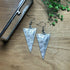 Large Silver Plated Triangle Earrings