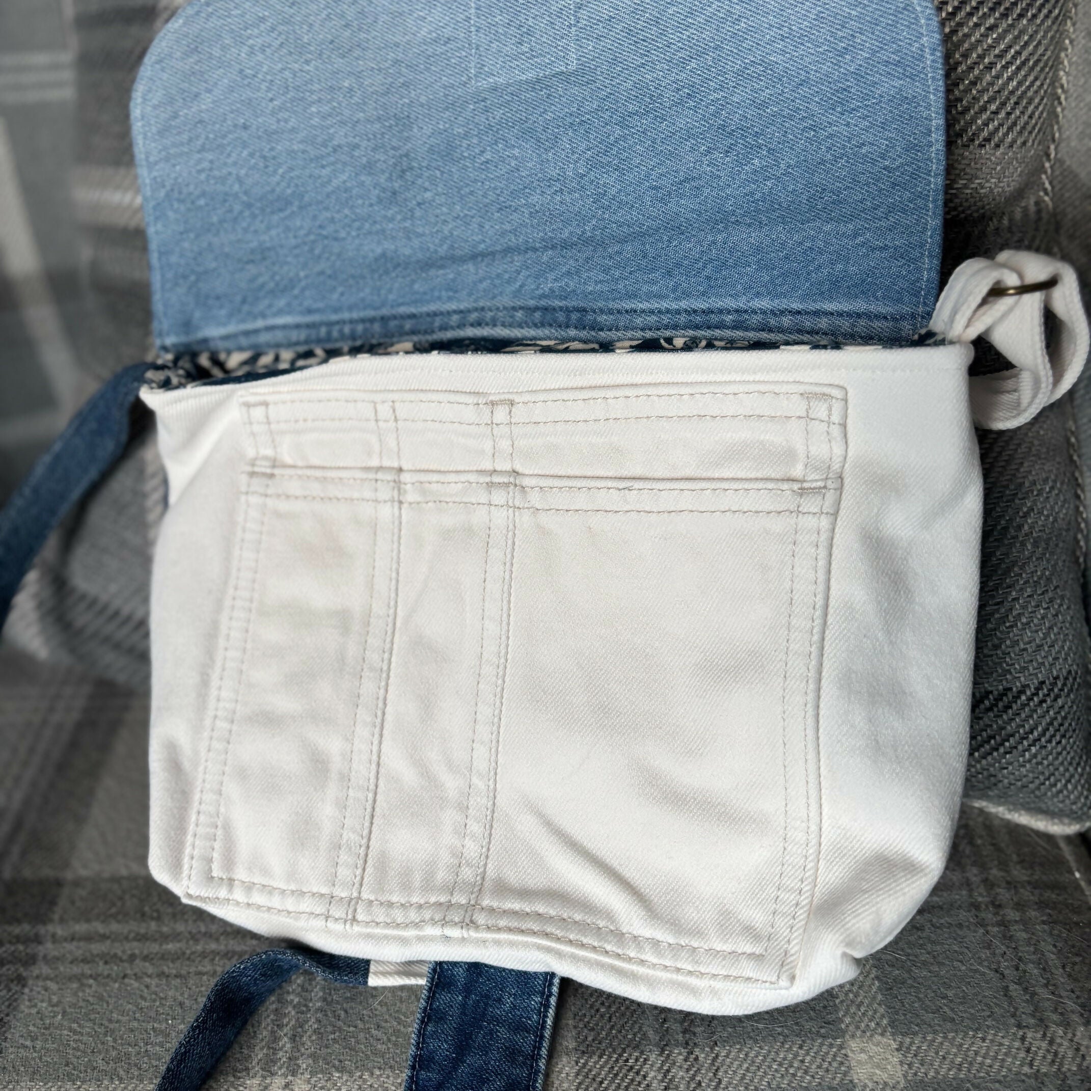 Unique Bag Handbag Made From Upcycled Jeans With Adjustable strap