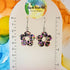 Handmade Resin Glitter Flower Drop Earrings
