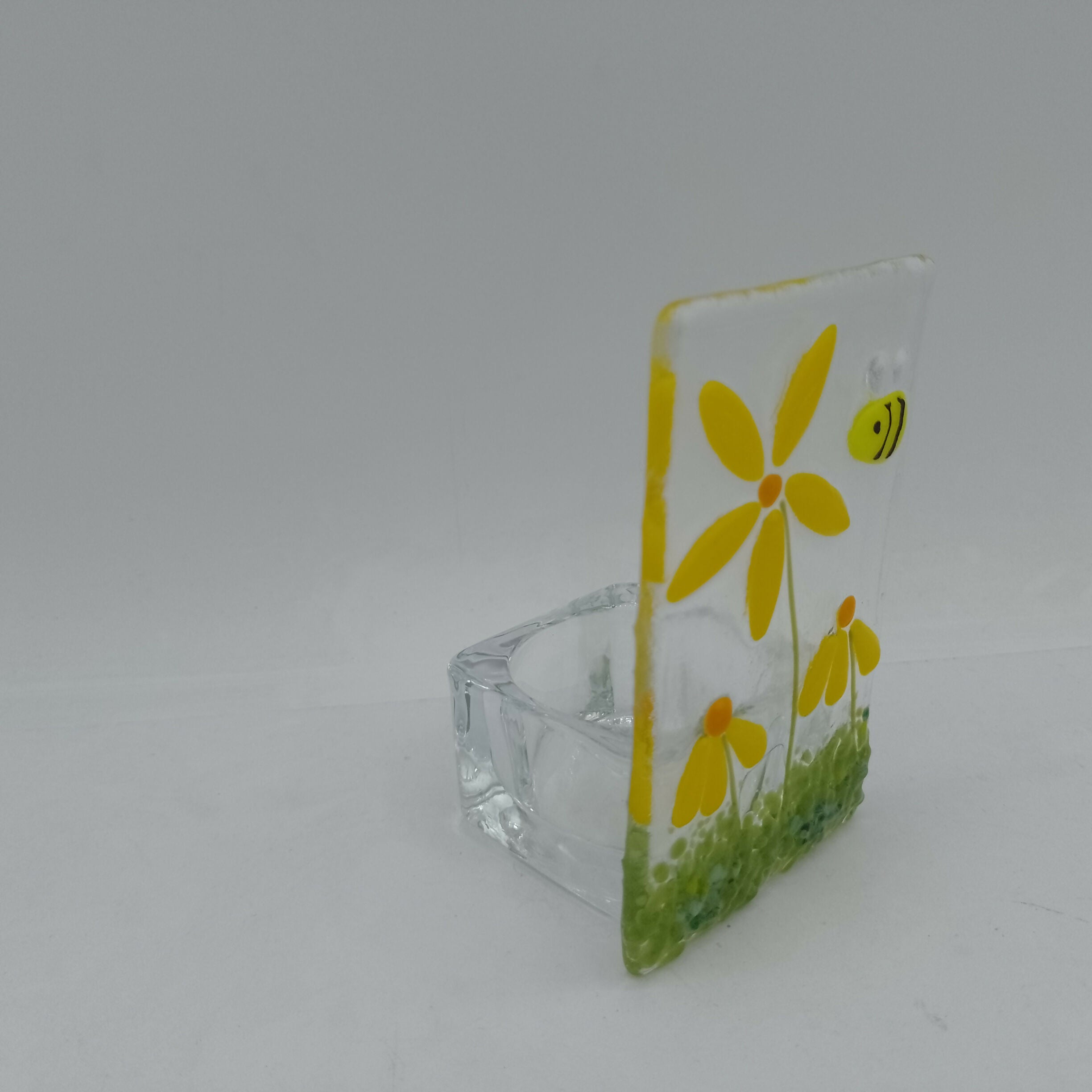 Fused Glass Flower Tealight
