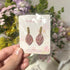 Pink Marble Pattern Oval Earrings