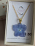 Stainless Steel Real Hydrangea Flower Necklace