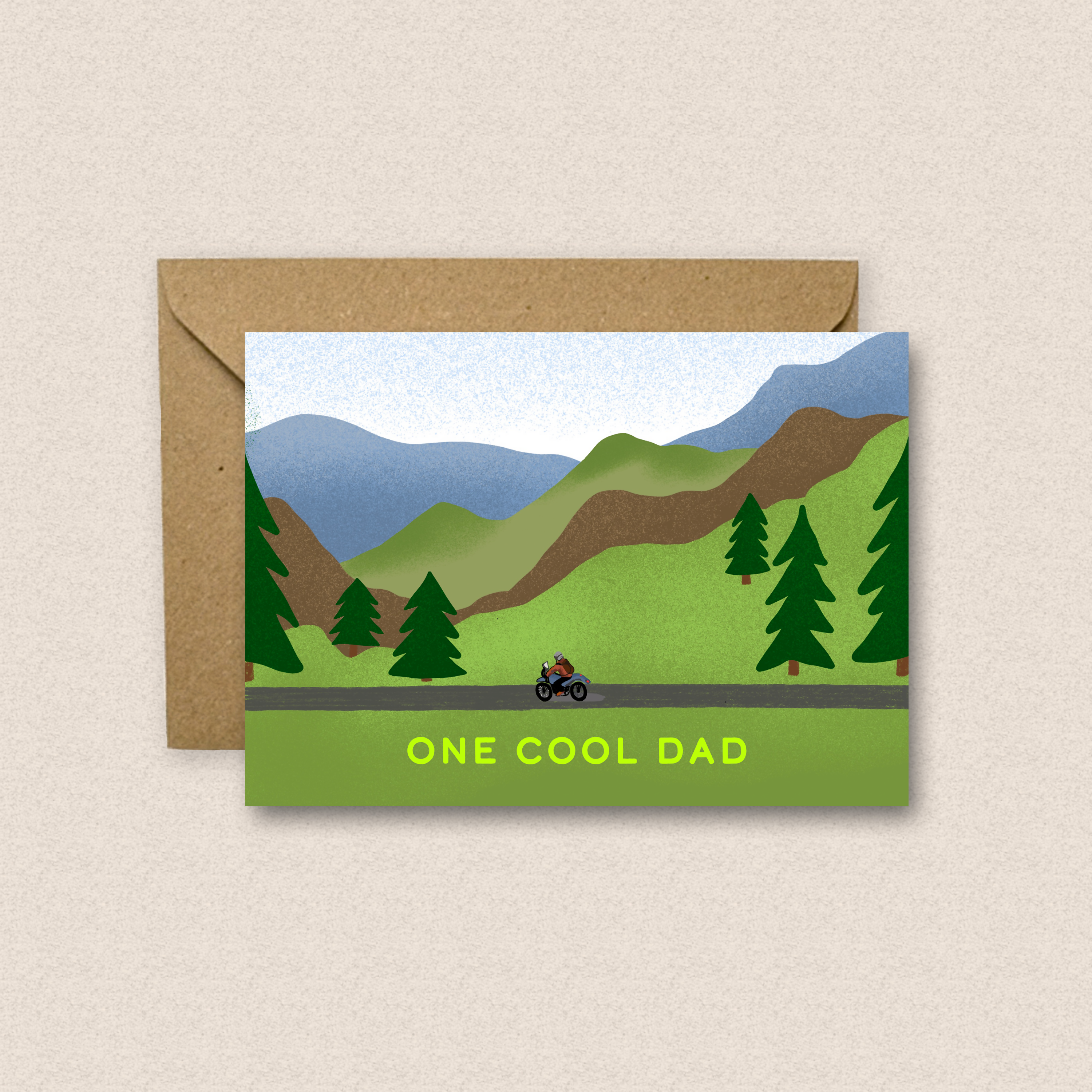 Motorcycle One Cool Dad Card
