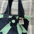Unique Handcrafted Cute Denim Tote Bag Handbag Made From Upcycled Jeans With Flower Decoration