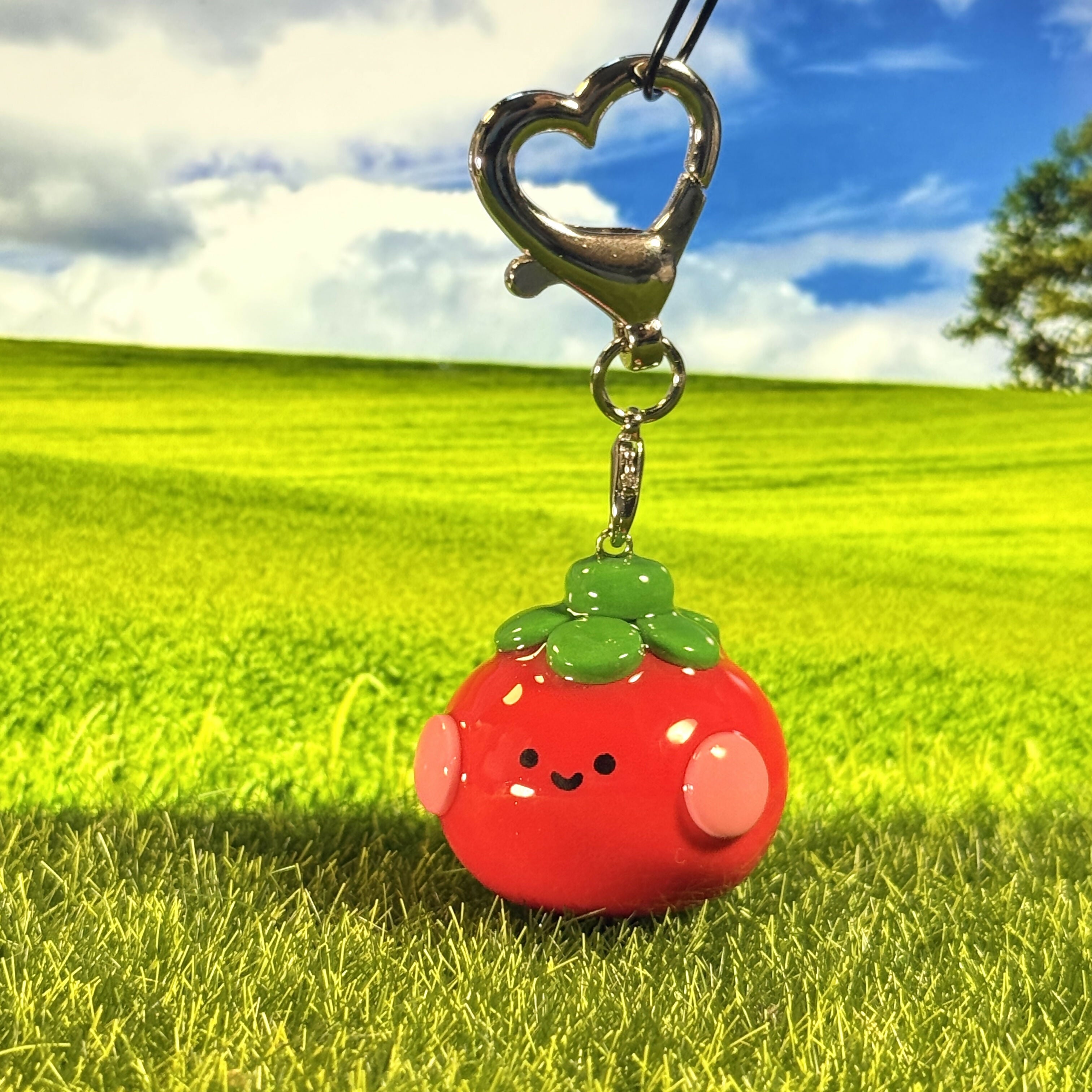 Happy Tomato Keychain