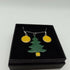 Christmas Tree and Yellow Earring Enamel Set