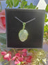 Prehnite Wire Wrapped Crystal Necklace on Sterling Silver Chain