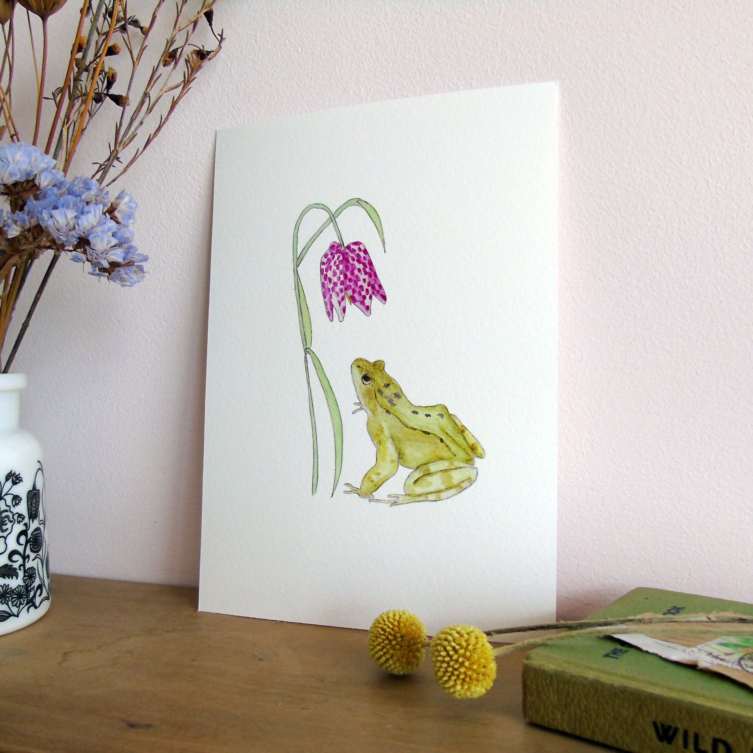 Frog and Fritillary Giclee Print