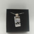 Silver White and Black Glass pendant