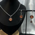 Leopard Print Necklace & Earrings Set