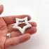 Christmas Star - Handmade Chunky Silver Star Pendant on Cotton Cord
