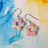 Handmade Resin Glitter Flower Drop Earrings