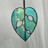 Iridescent Teal Monstera Adansonii Stained Glass Suncatcher