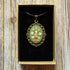Green Floral Hand Embroidered Necklace