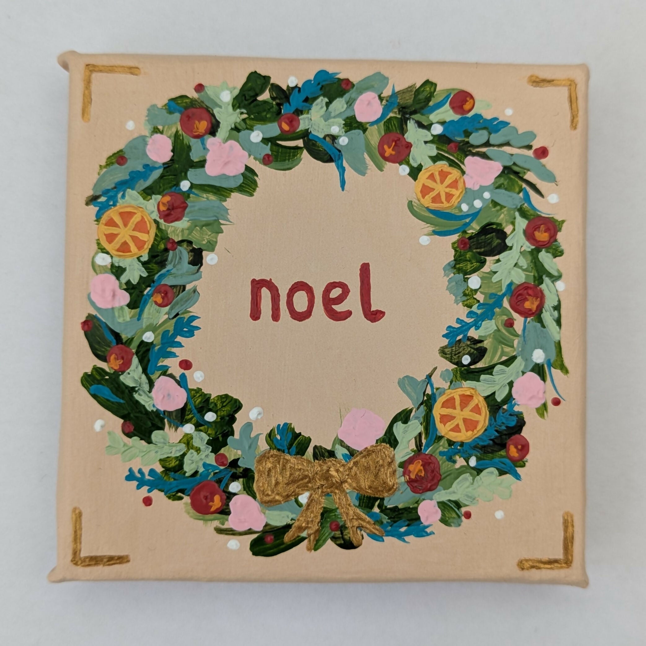 Mini Canvas Noel Christmas Decoration