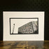Park Hill flats Sheffield - A3 Hand Carved Lino Print On Card