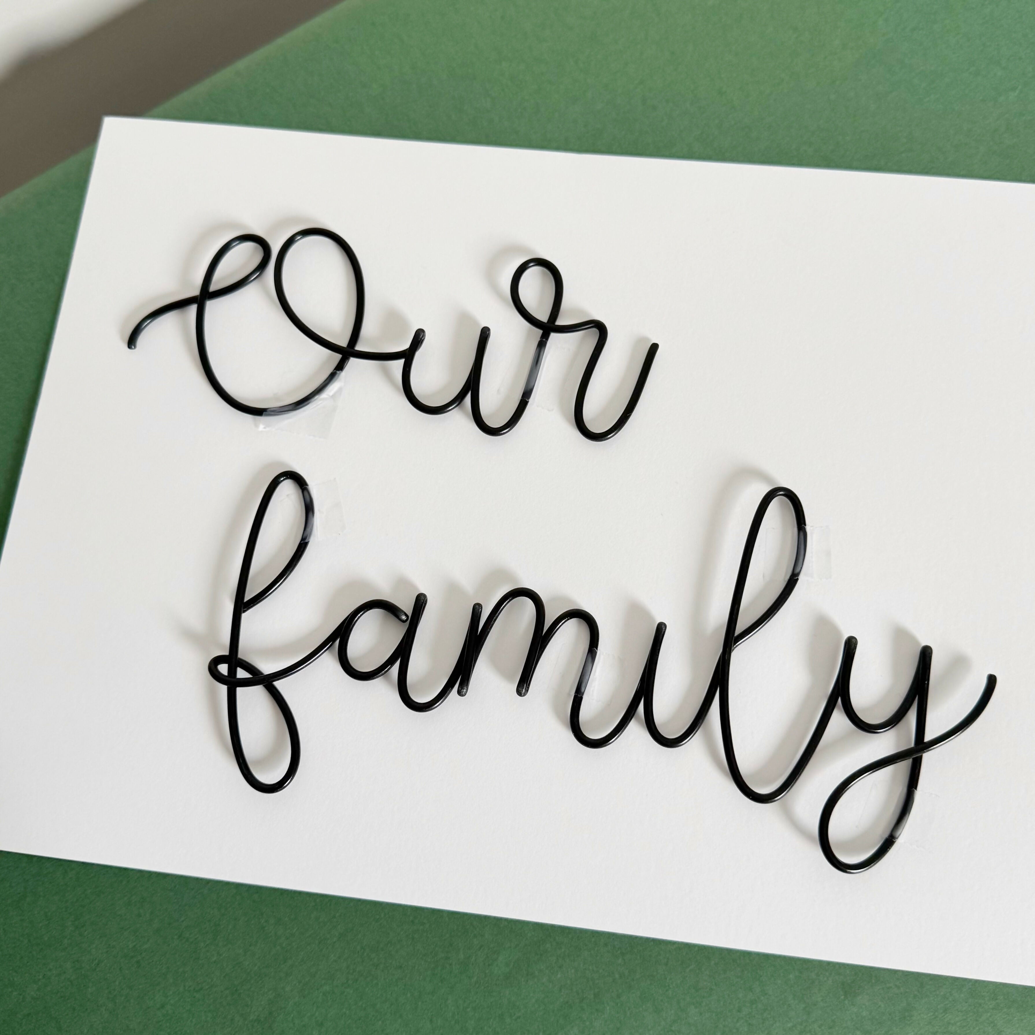 Our Family: Wire Wall Decoration