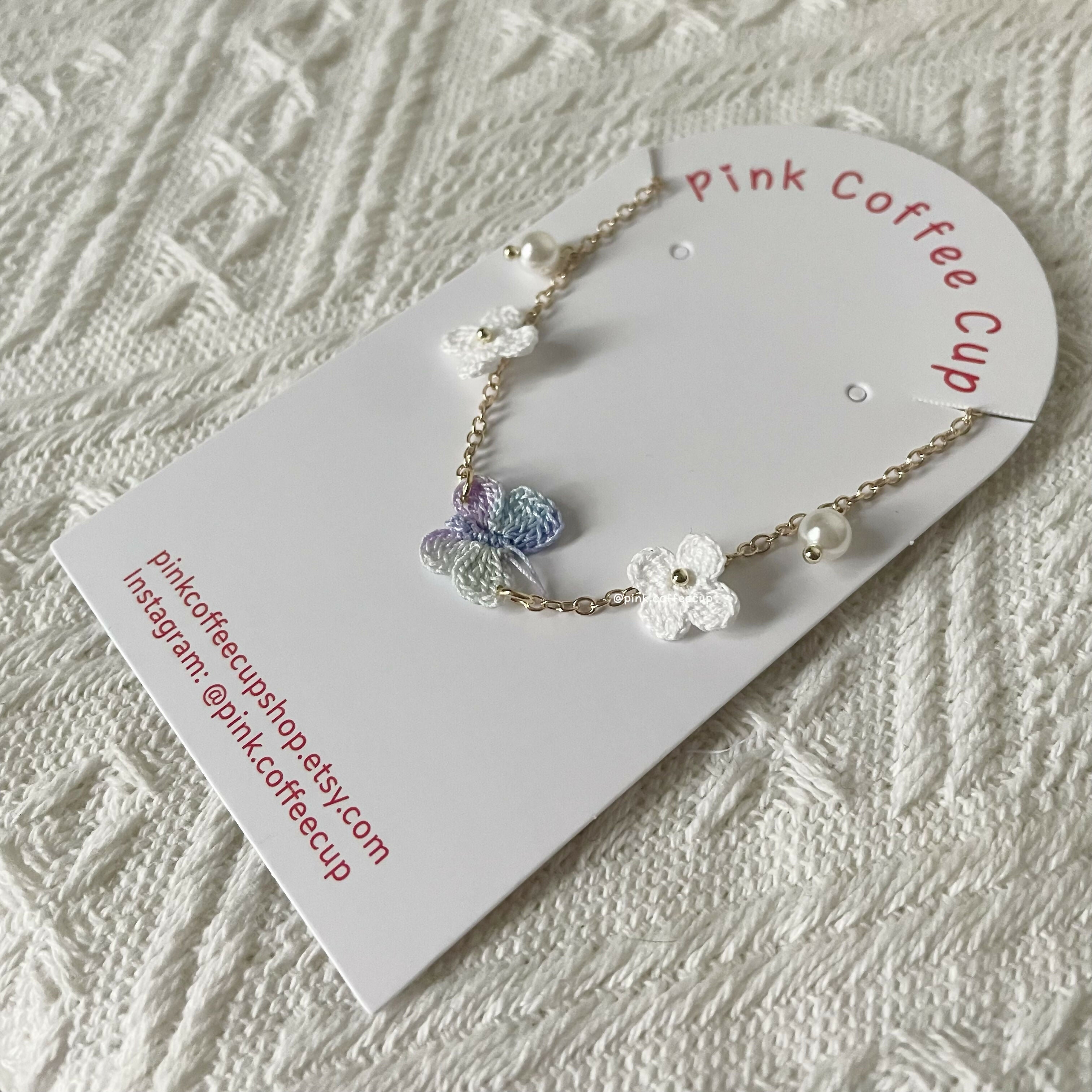Micro Crochet Butterfly Bracelet