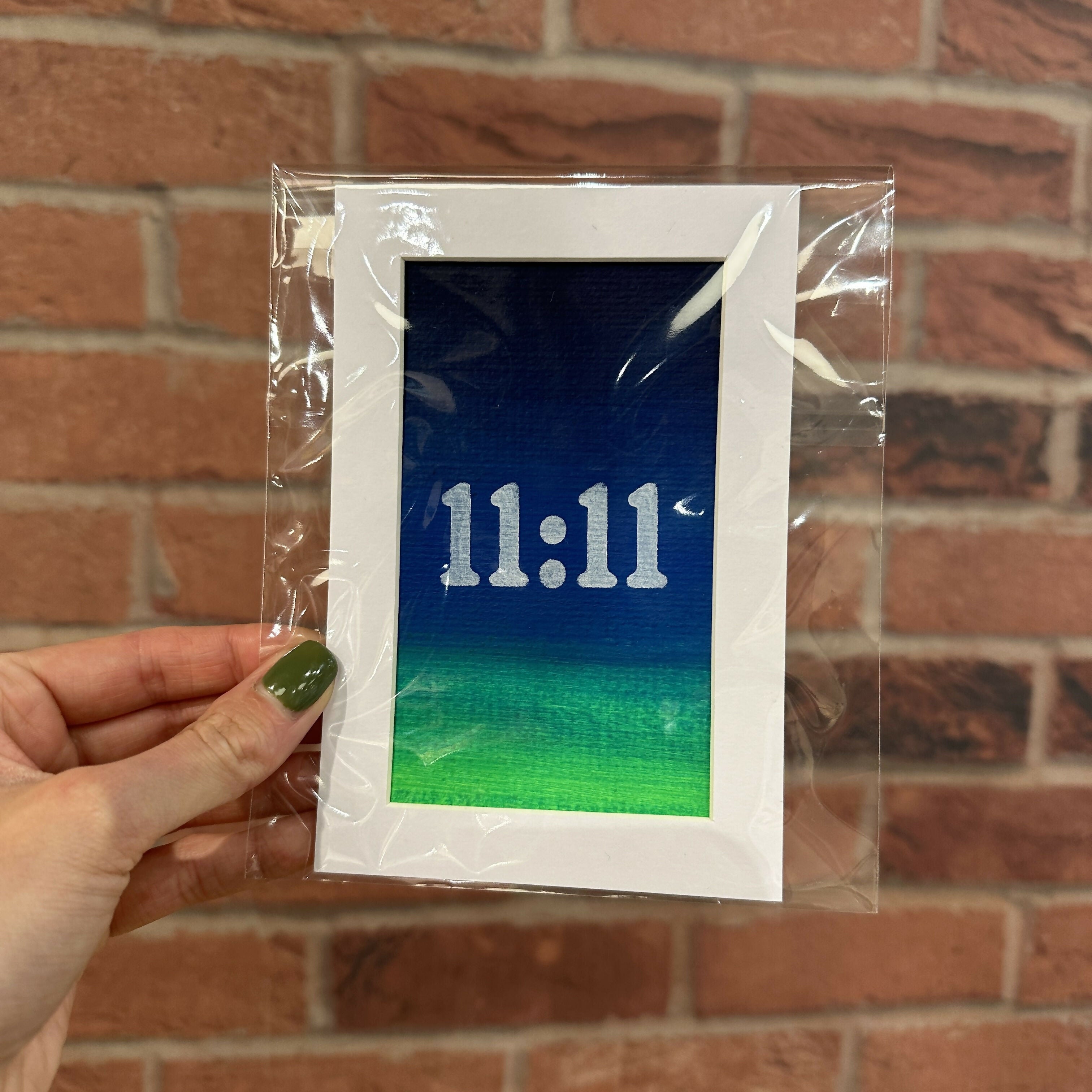 Blue & Green 11:11 Angel Number - Small Mini Print 10cm x 15cm
