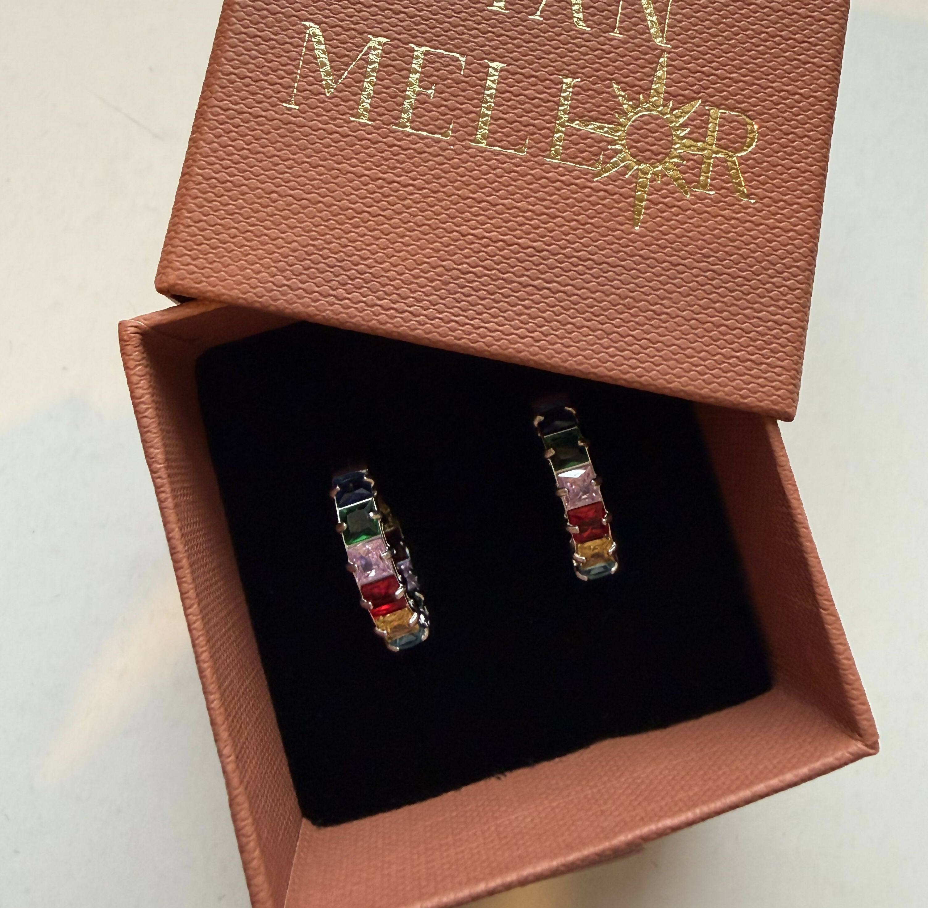 Multicolour Hoops - Silver