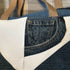 Unique Handcrafted Denim Tote Bag Handbag Made From Upcycled Blue And White Jeans