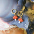 Handmade Orange Toadstool Mushroom Resin Charms On Huggie Hoops