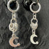 CHAINMAIL MOON EARRINGS - STAINLESS STEEL
