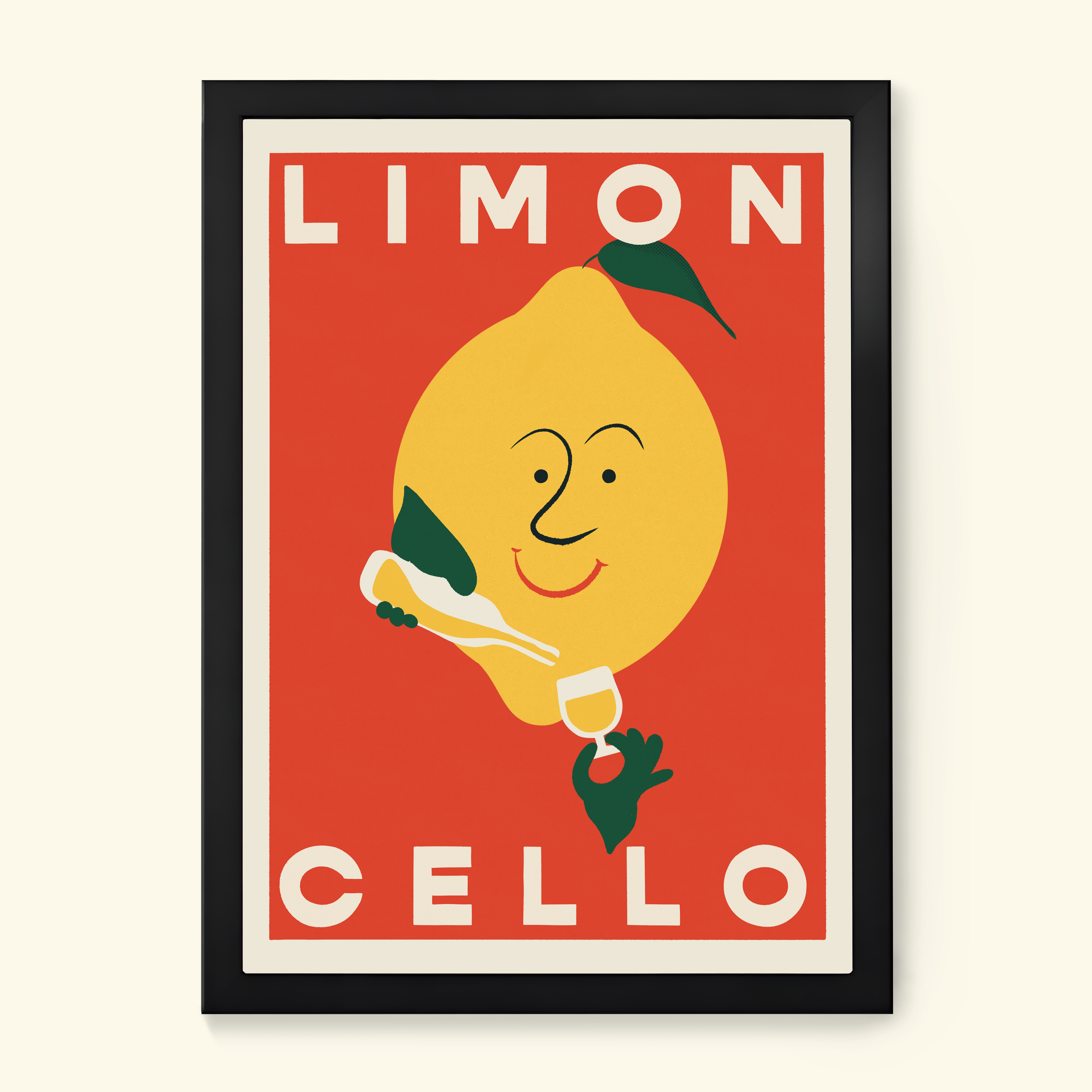 Limoncello Retro Cocktail Drinks prints