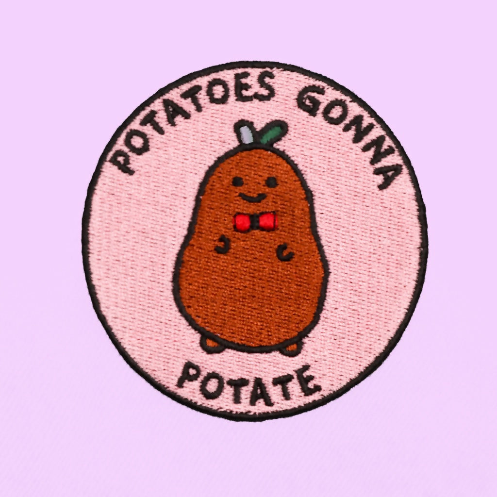 Potato Embroidered Iron-On Patch
