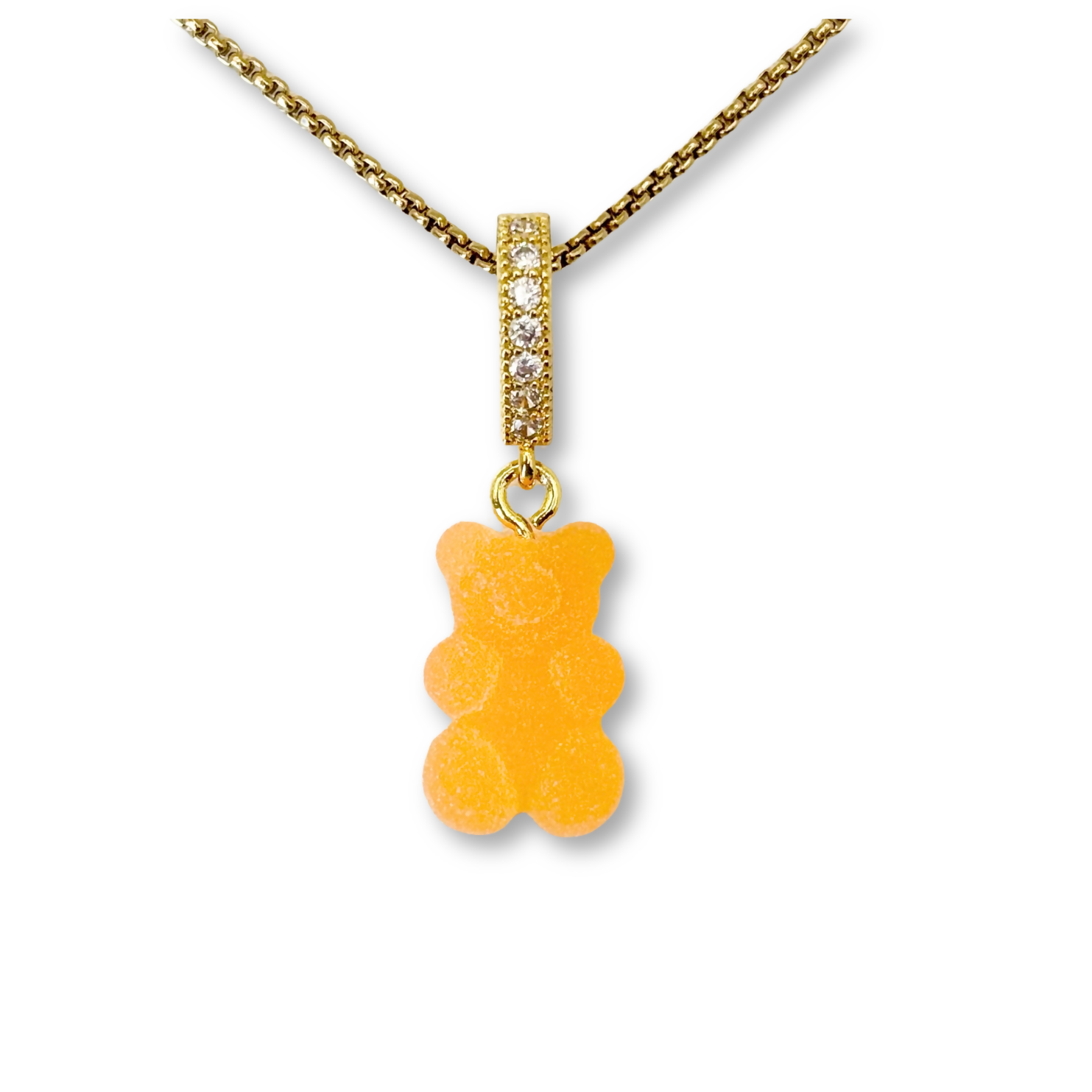 Sugar Coated Gummy Bear Pendant in Tangerine Dream