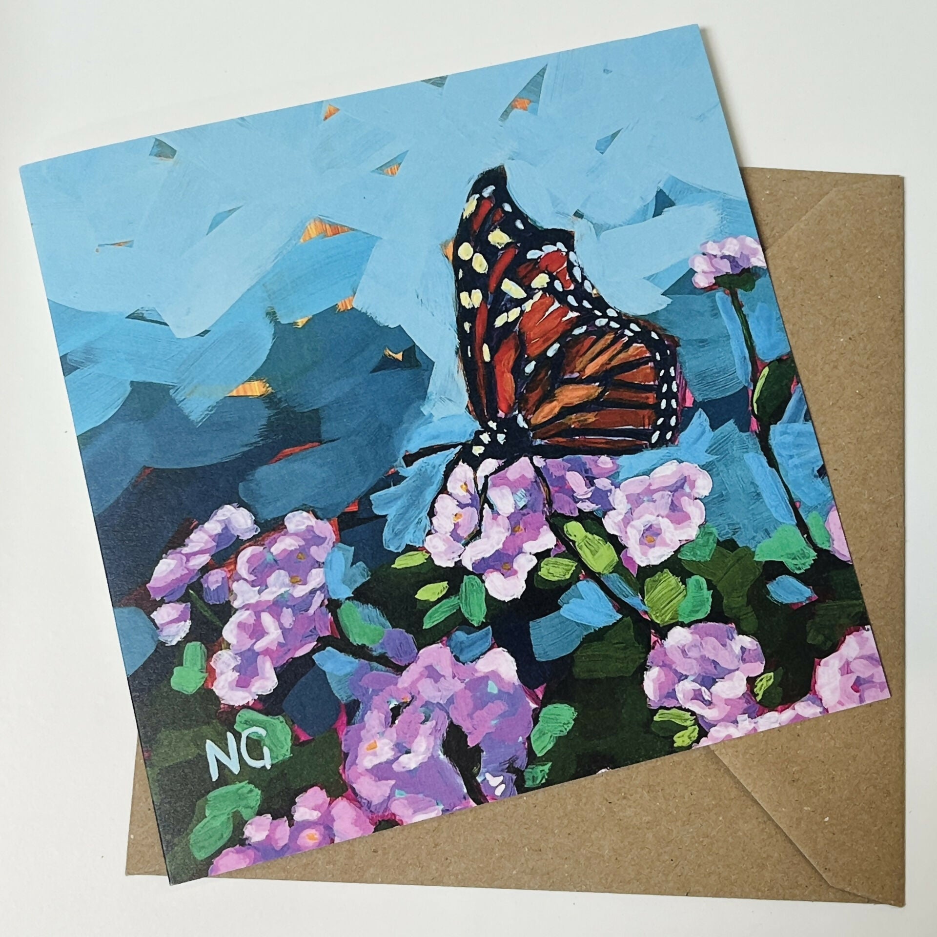 Butterfly Floral Greetings Card