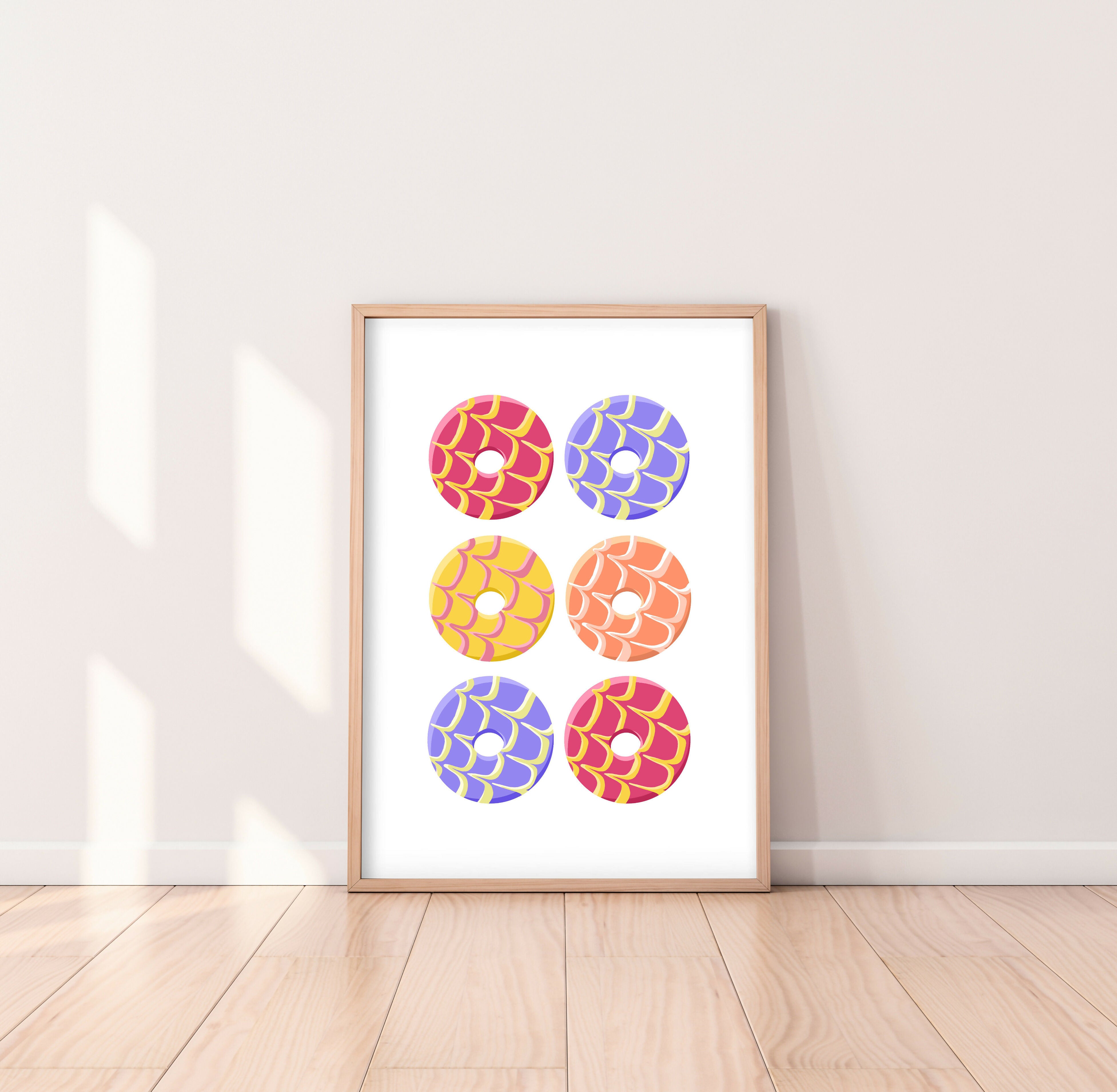 Pink Biscuits A4 Art Print