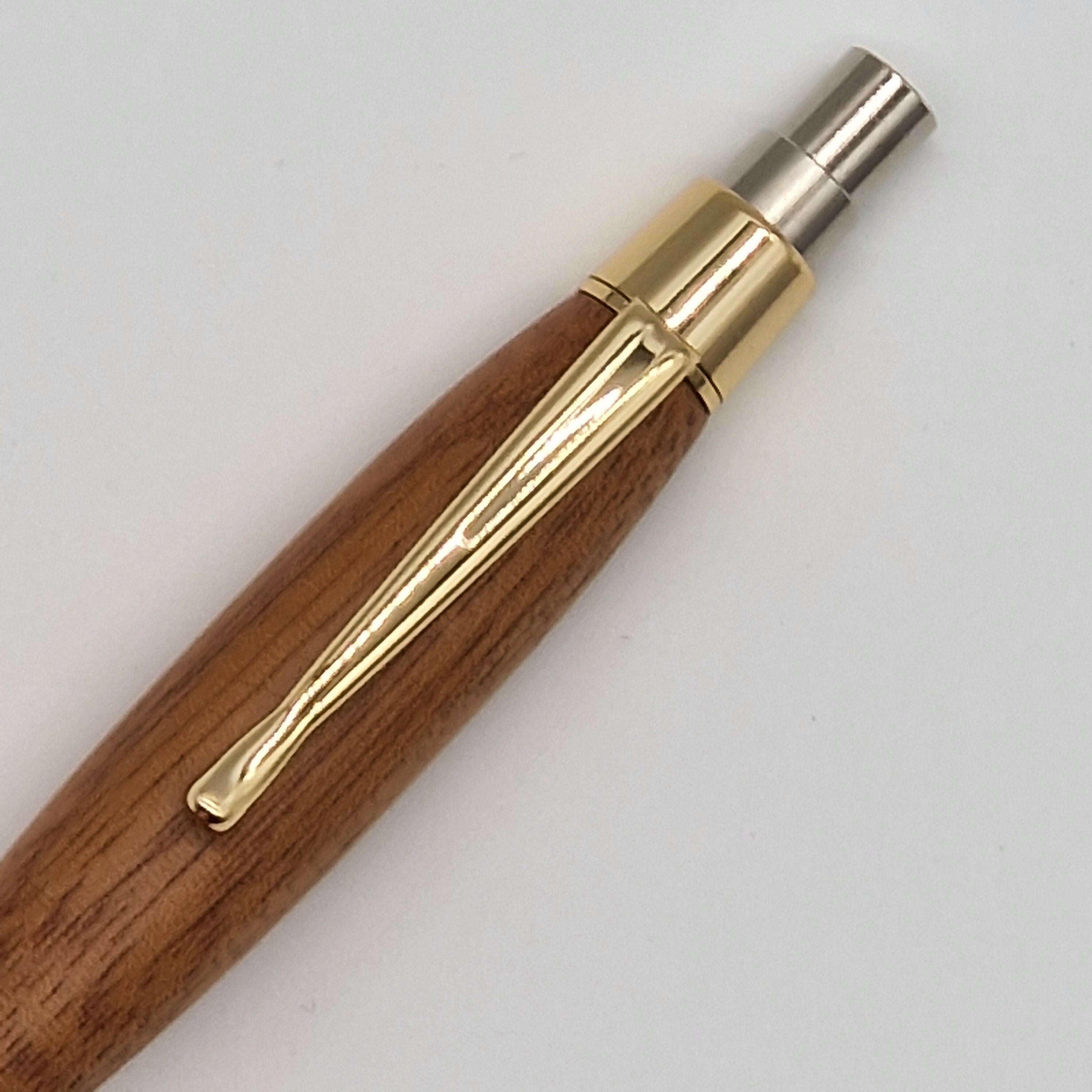 Hand Turned Click Pen made from Mahogany Wood