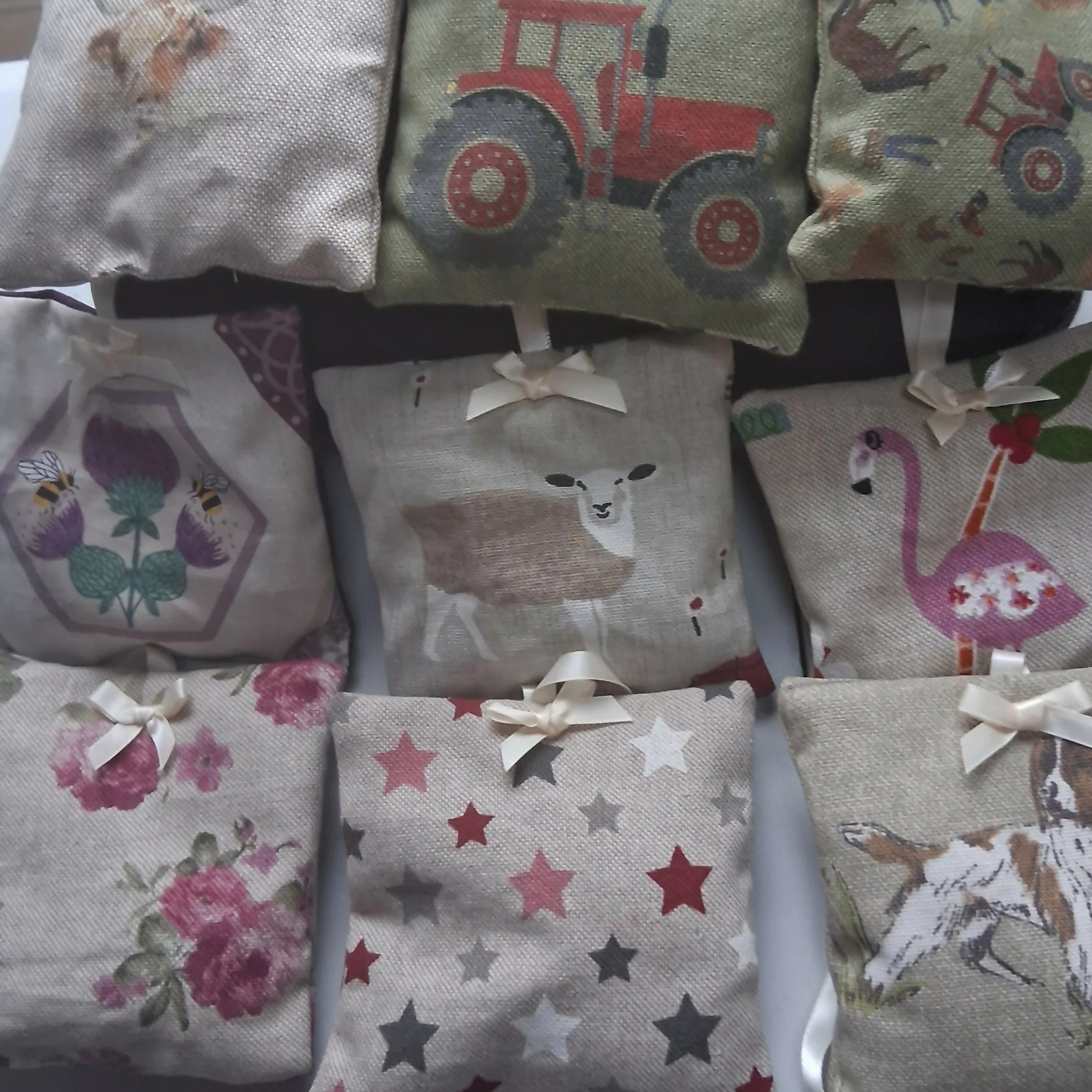 Handmade Cotton Rich Linen Lavender Sachet