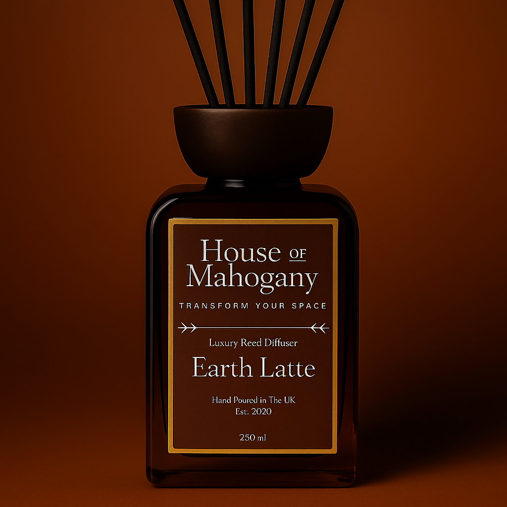 Earth Latte Reed Diffuser & Black Fibre Sticks