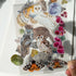 A6 transparent waterproof iridescent wildlife sticker sheet