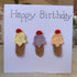 Happy Birthday Card with Crocheted Ice-Creams