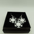 White Enamel Snowflake Earring and Pendant Set