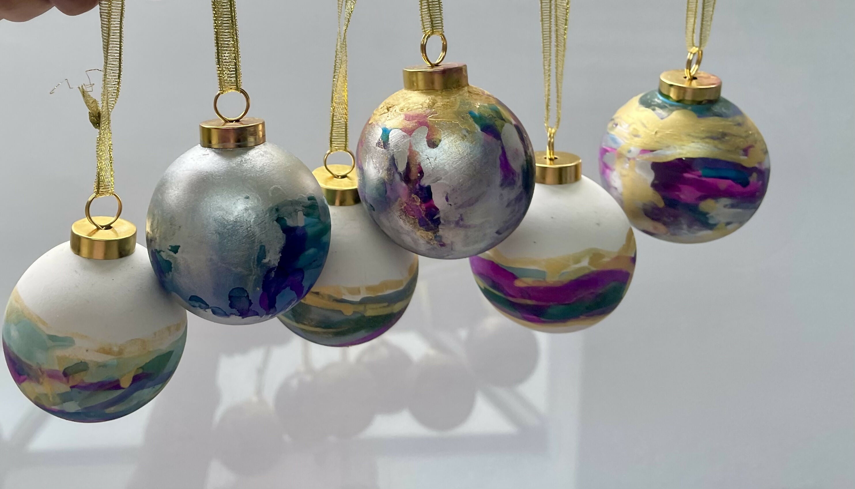 Hand Painted Ceramic Baubles