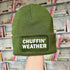 Chuffin Weather Cuffed Rectangular Patch Beanie Hat