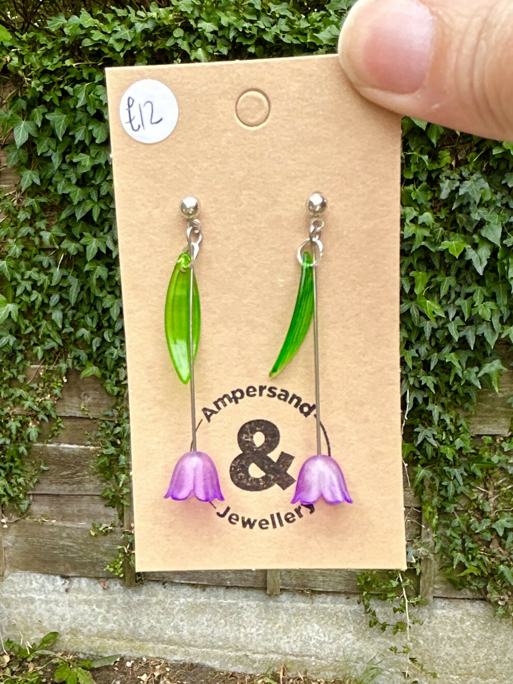 Minimalist Tulip drop earrings