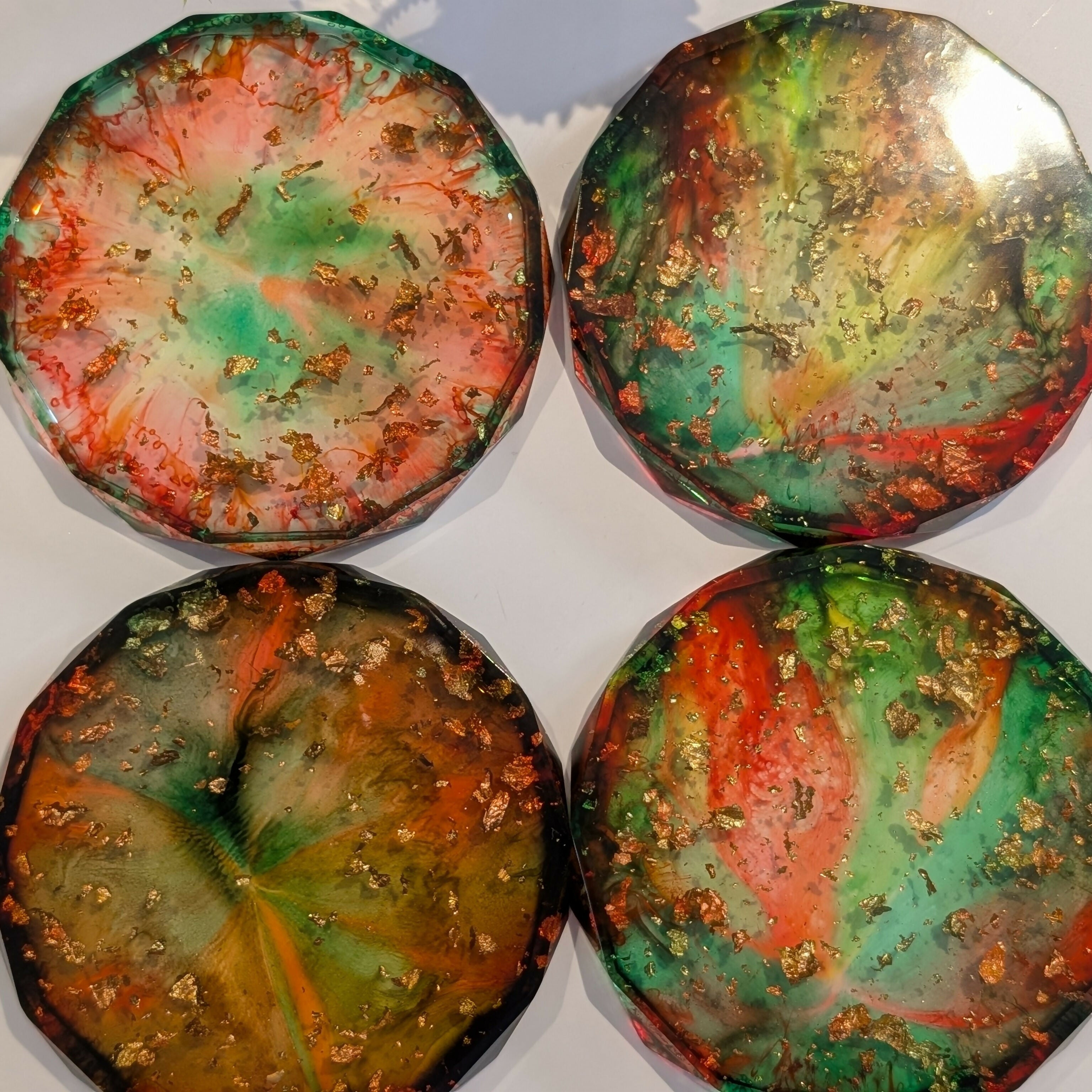 LARGE MULTI COLOUR HANDMADE COASTERS - SOLD SEPARATELY