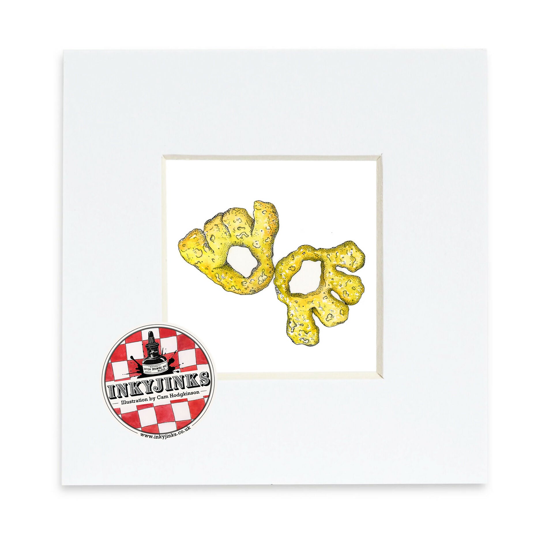 4” x 4” Mini Mounted Giclée Print of a Favourite Crisp