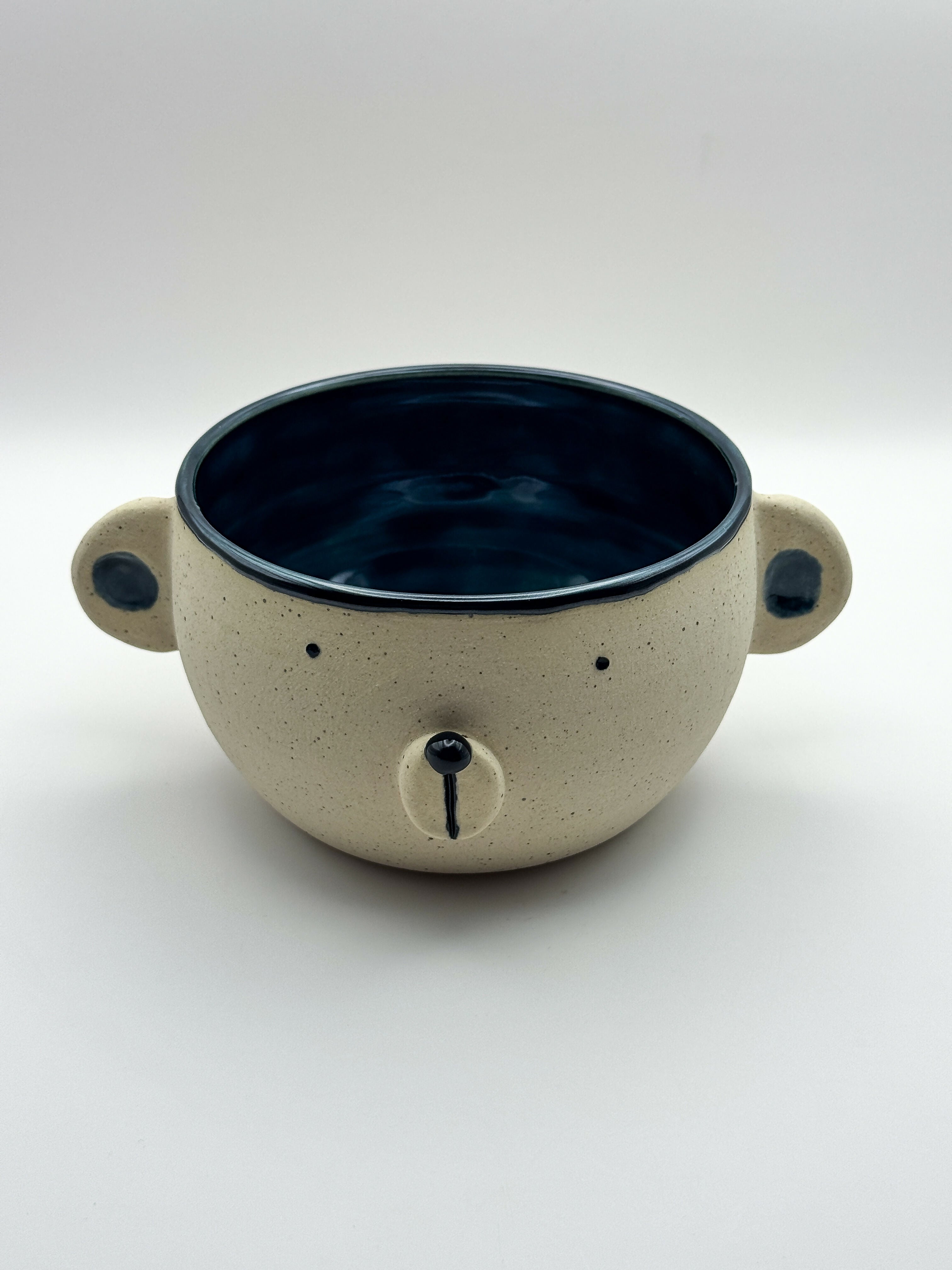 Handmade Light Bear Ceramic Bowl