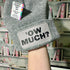 Ow Much Cuffed Rectangular Patch Bobble Hat