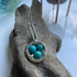 Turquoise Nest Necklace, Sterling Silver