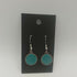 Jad Green Enamel Circle Earrings