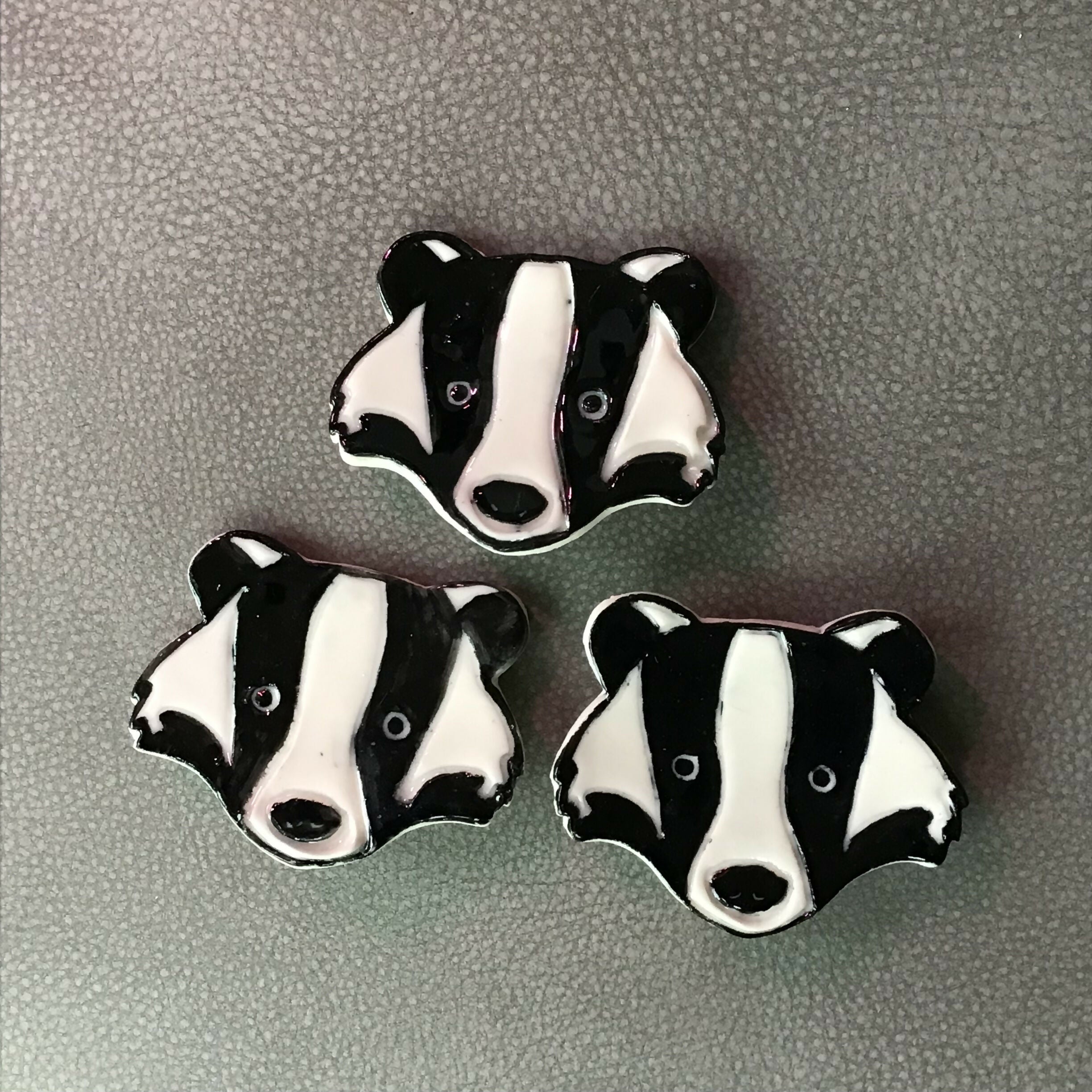 Porcelain Badger Magnet