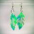 FUN, CONTEMPORARY RESIN FEATHER LEAF EARRINGS