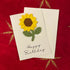 Crochet Handmade Happy Birthday Card - Sunflower